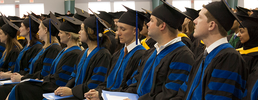 Graduate School of Biomedical Sciences graduates at commencement